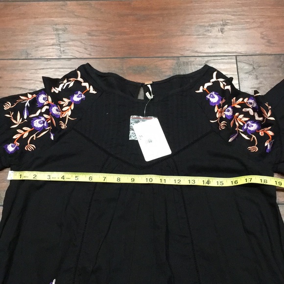 NWT FREE PEOPLE PAVLO RUFFLE EMBROIDERED DRESS - Picture 6 of 8